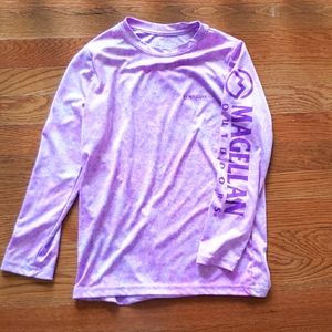 Magellan Outdoors Purple Long Sleeve Sz youth Lg